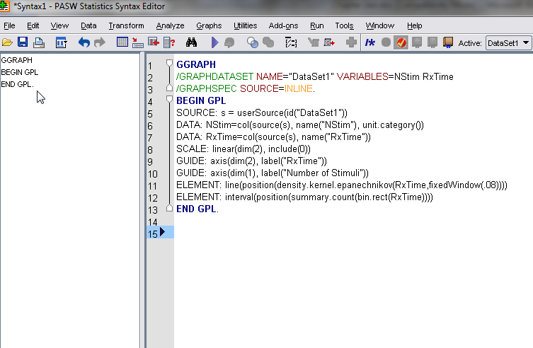 SPSS Screen shot