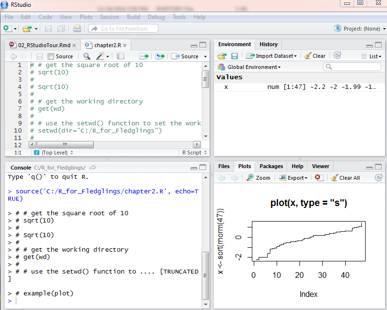 Sourcing a file will run the full script.