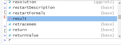 The tab key in RStudio is super helpful!