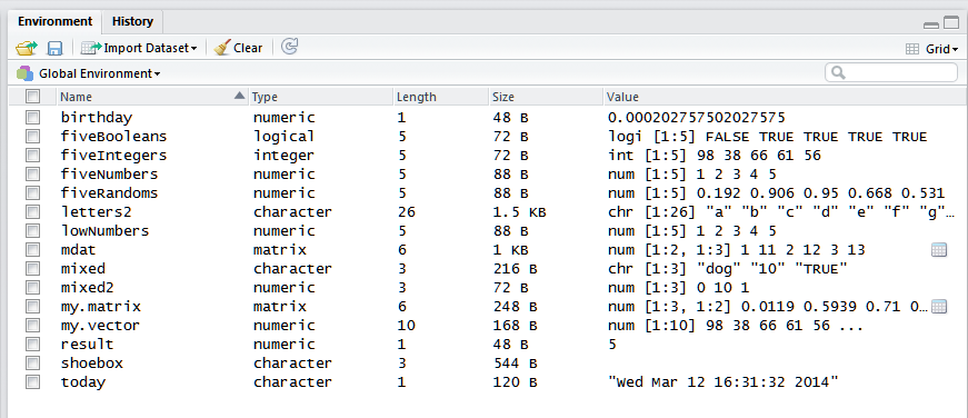 Creating a matrix in R.