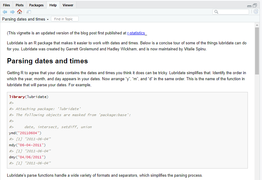 lubridate's vignette.