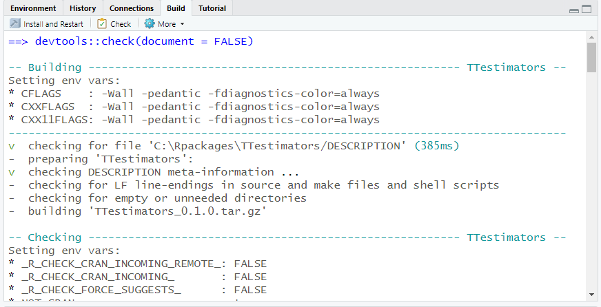 TTestimators code check.