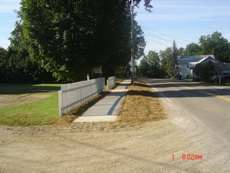 New Jericho Center sidewalk