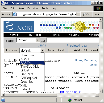 Sequence Display Options