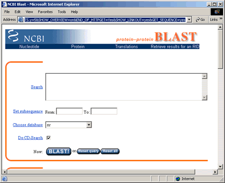 protein-protein BLAST Home