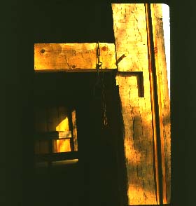 Picturesque interior of the Boyd Barn in Quechee, Vermont